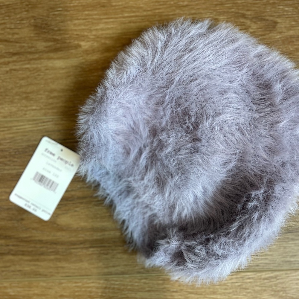 Free People Lavender Fluffy Hat